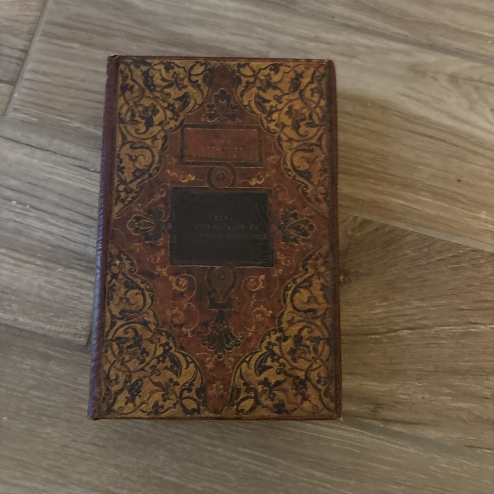 Faux Book Storage Box Distressed Decorative 6.5" x 10" x 2" Magnetic Closure